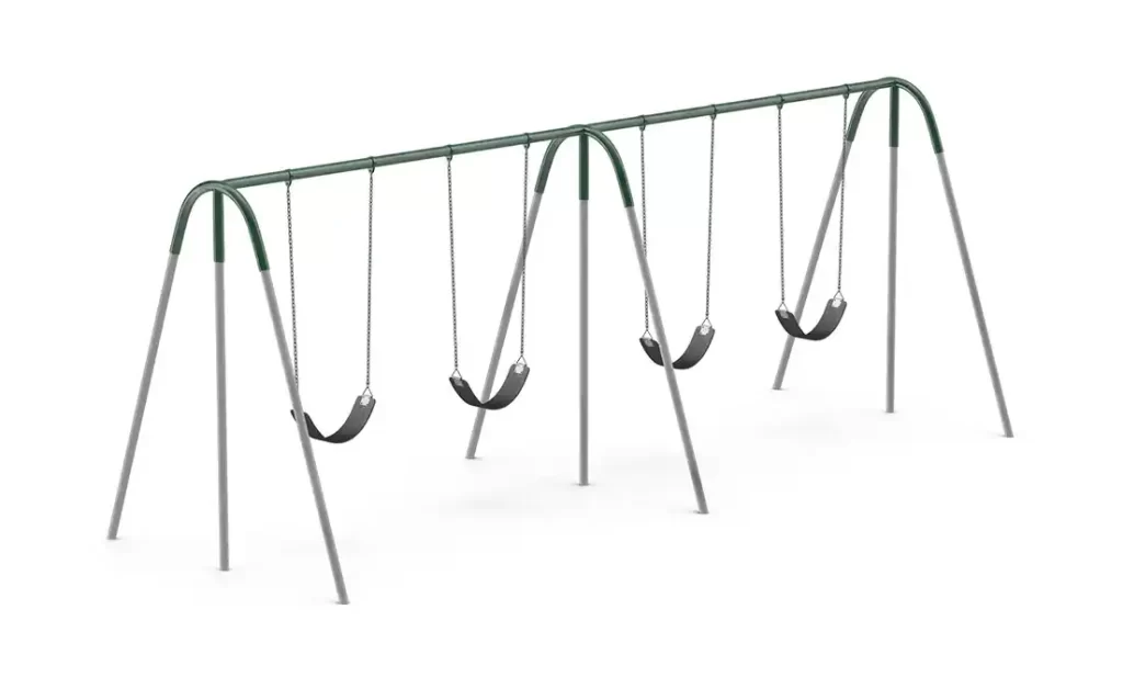 Outdoor swingset paint removal and refinishing with precision residential sandblasting services