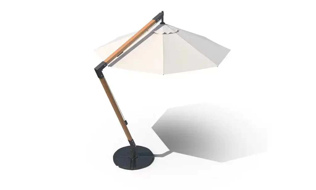 Outdoor umbrella paint removal and refinishing with precision residential sandblasting services