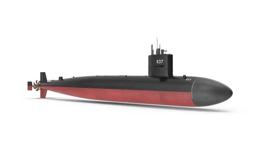 Submarine hull sandblasting for corrosion removal, surface preparation, and marine maintenance
