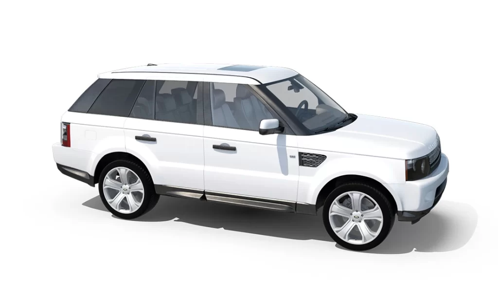 White SUV sandblasting and paint restoration services