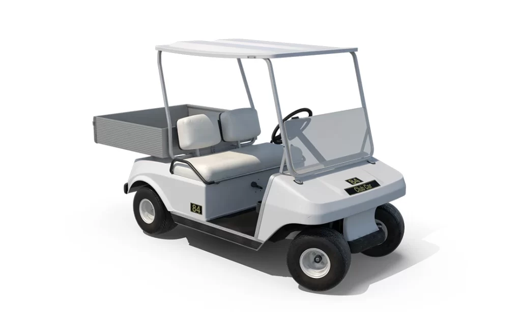 Golf cart sandblasting and refinishing